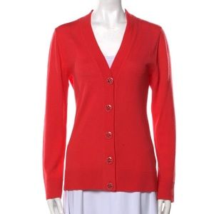 Orange Tory Burch Merino Wool Sweater Size S